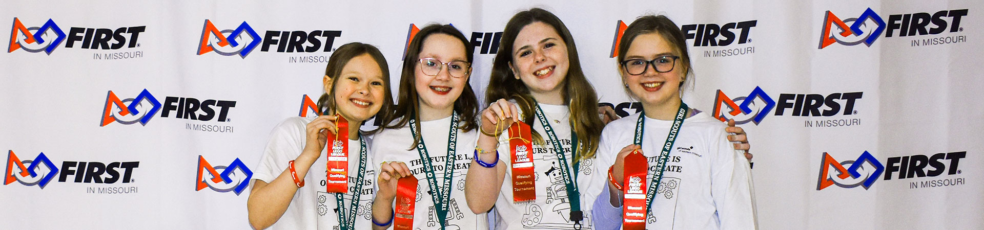  two girls scouts at robotics program 