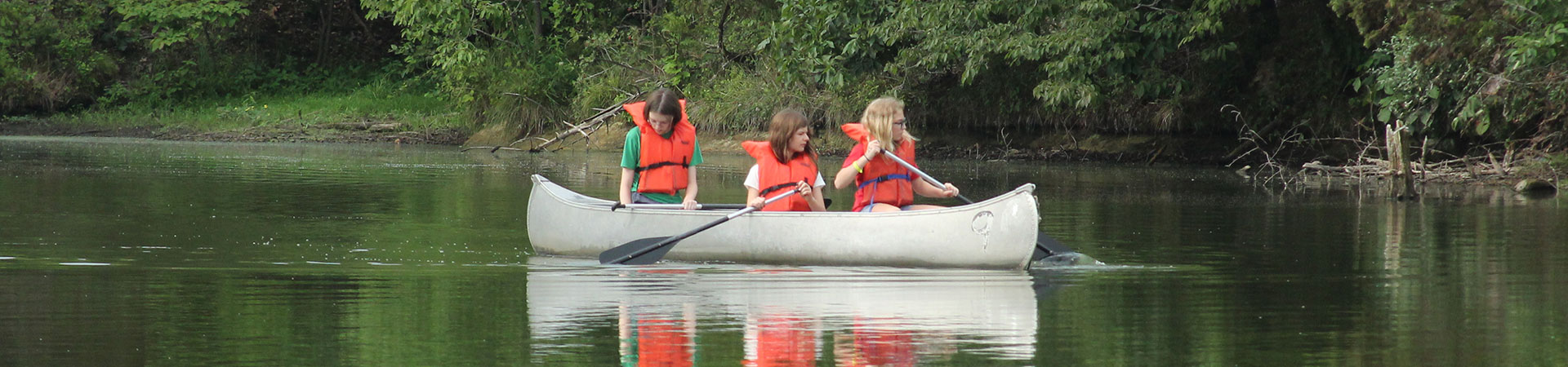  girl scouts at camp 